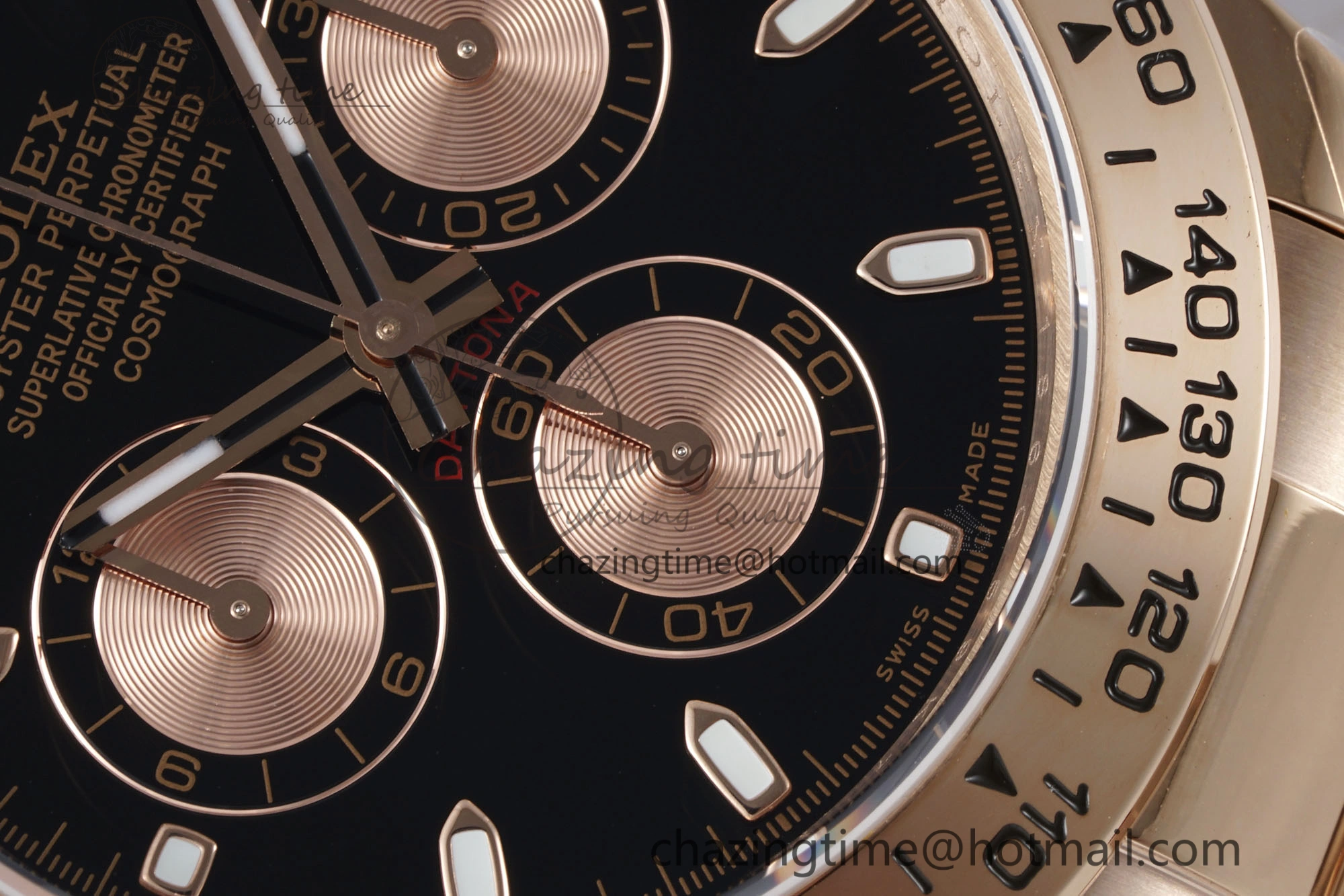Daytona 116505 QF 1:1 Best Edition Black RG Dial on RG Bracelet SA4130 V2