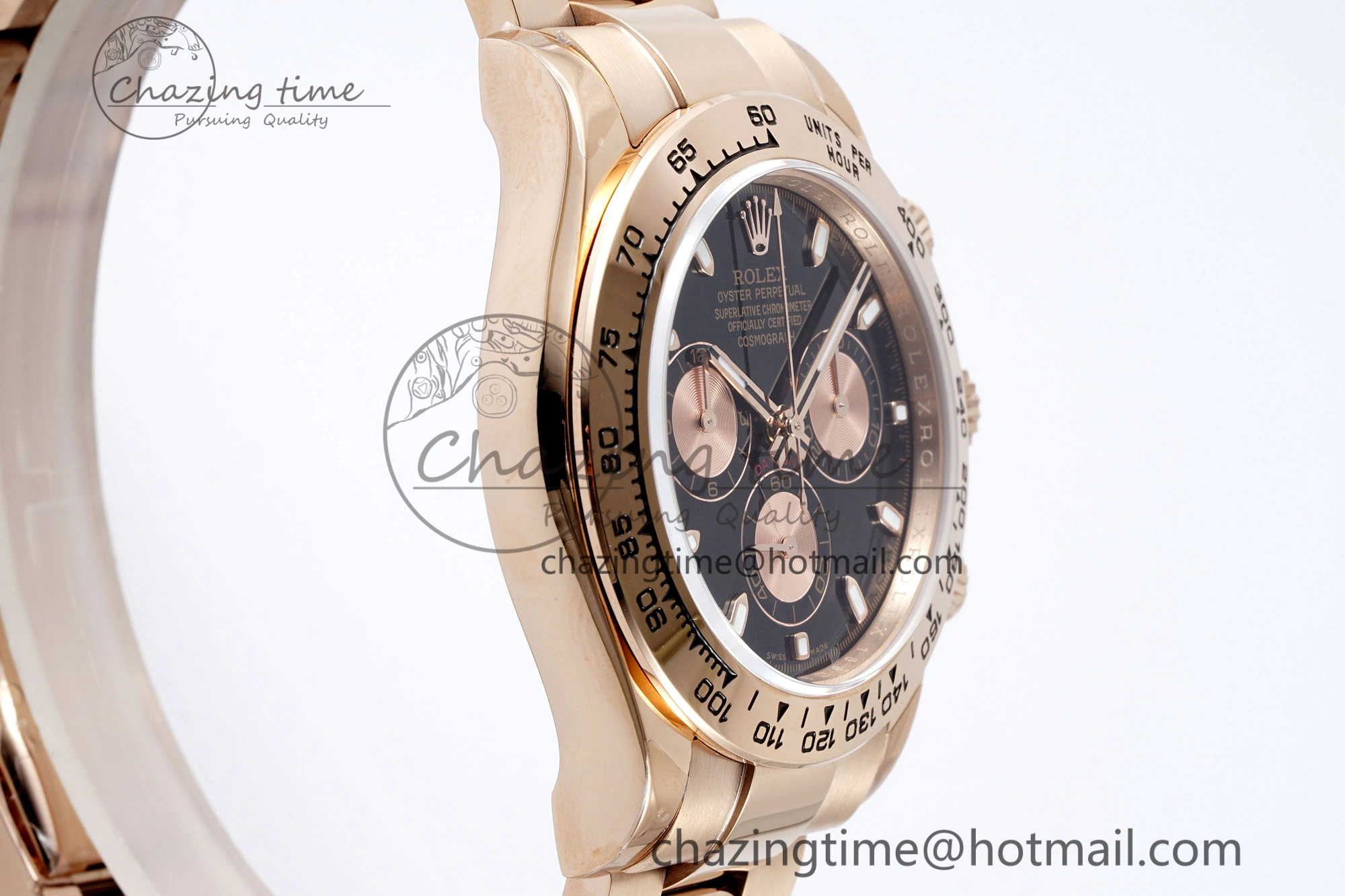 Daytona 116505 QF 1:1 Best Edition Black RG Dial on RG Bracelet SA4130 V2