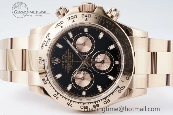 Daytona 116505 QF 1:1 Best Edition Black RG Dial on RG Bracelet SA4130 V2