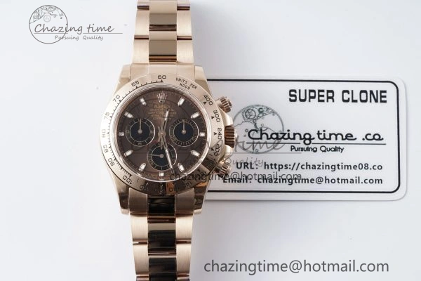 Daytona 116505 QF 1:1 Best Edition Brown Dial on RG Bracelet SA4130 V2