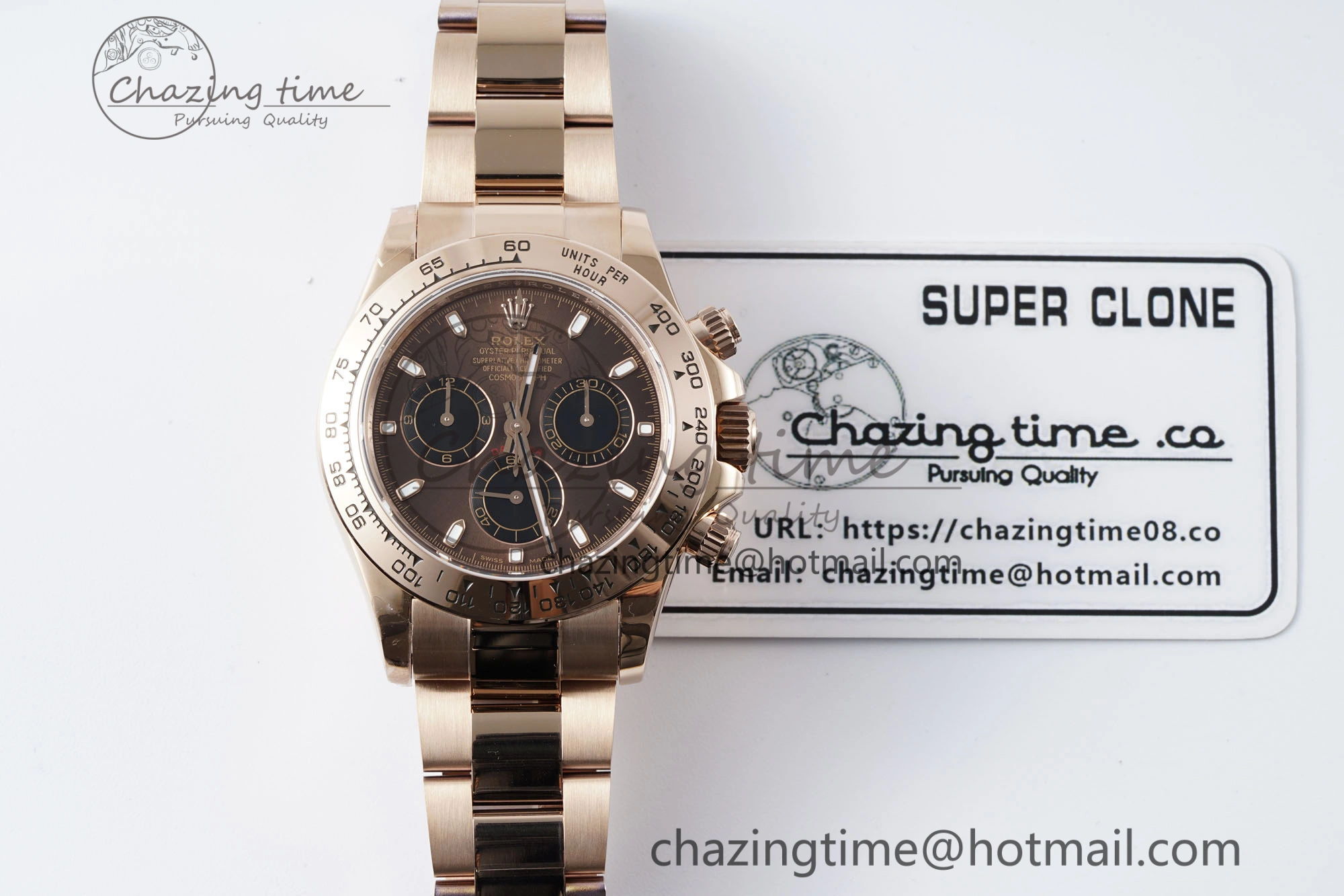 Daytona 116505 QF 1:1 Best Edition Brown Dial on RG Bracelet SA4130 V2