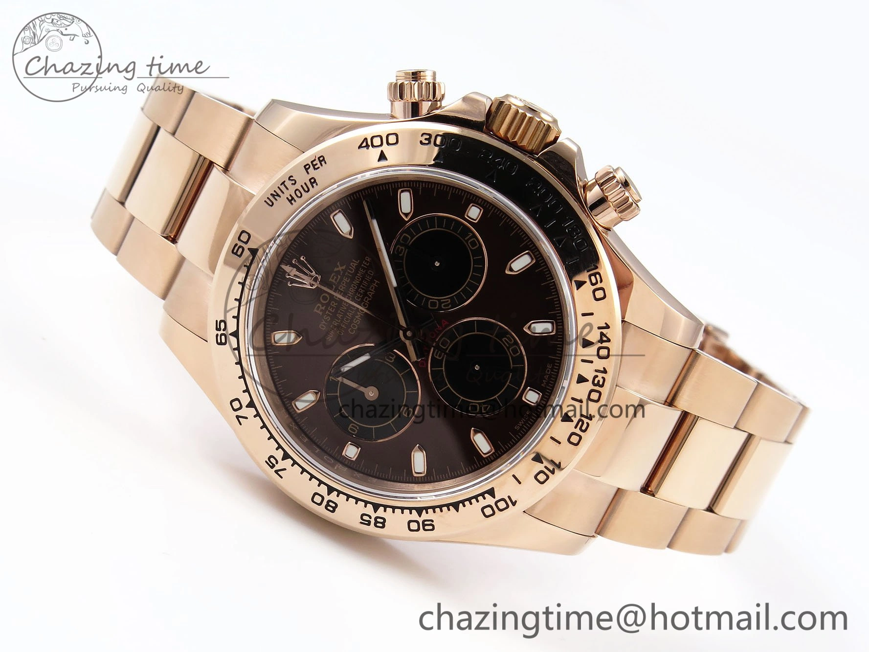 Daytona 116505 QF 1:1 Best Edition Brown Dial on RG Bracelet SH4130 V3 (Gain Weight)
