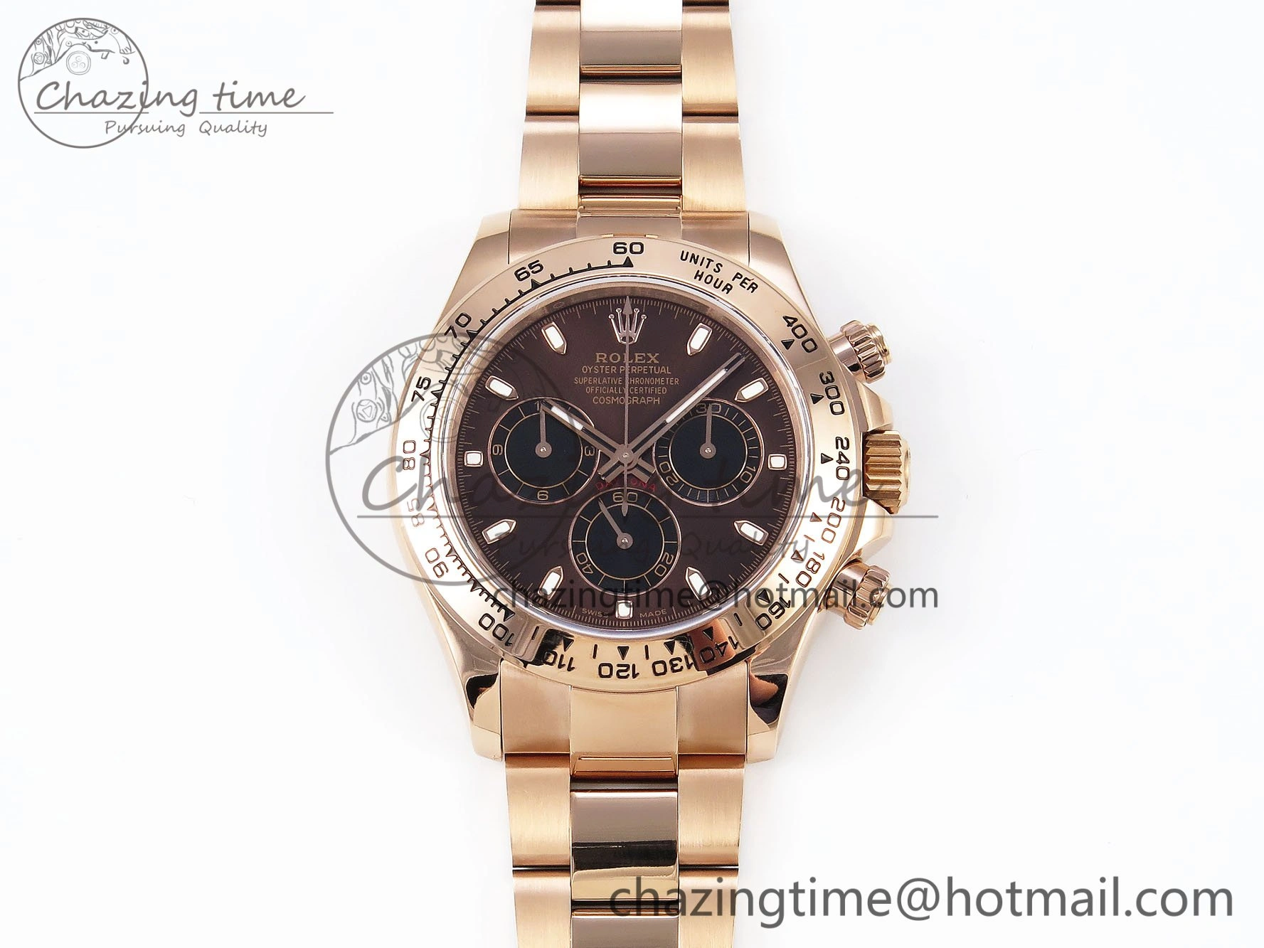 Daytona 116505 QF 1:1 Best Edition Brown Dial on RG Bracelet SH4130 V3 (Gain Weight)
