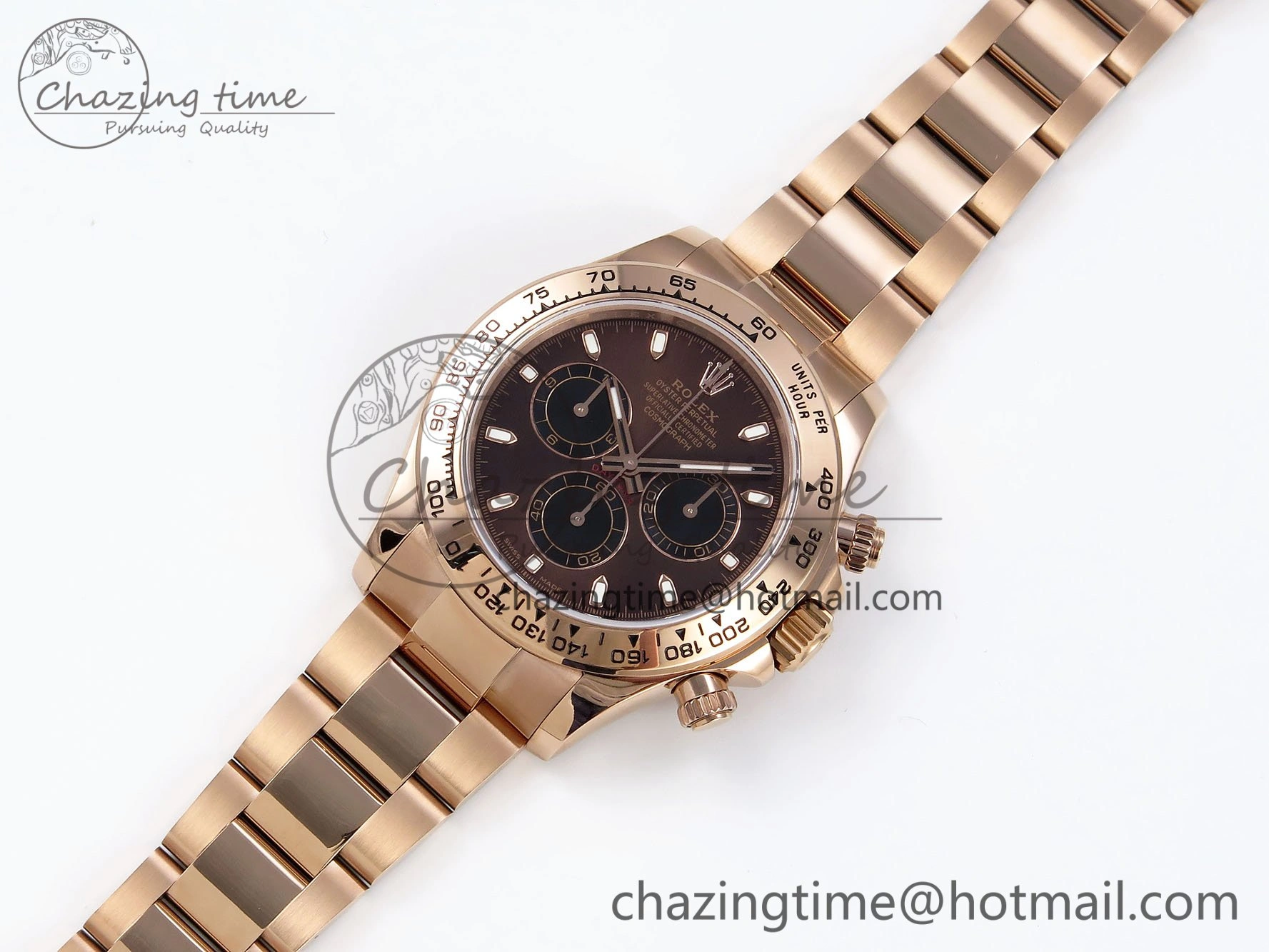 Daytona 116505 QF 1:1 Best Edition Brown Dial on RG Bracelet SH4130 V3 (Gain Weight)