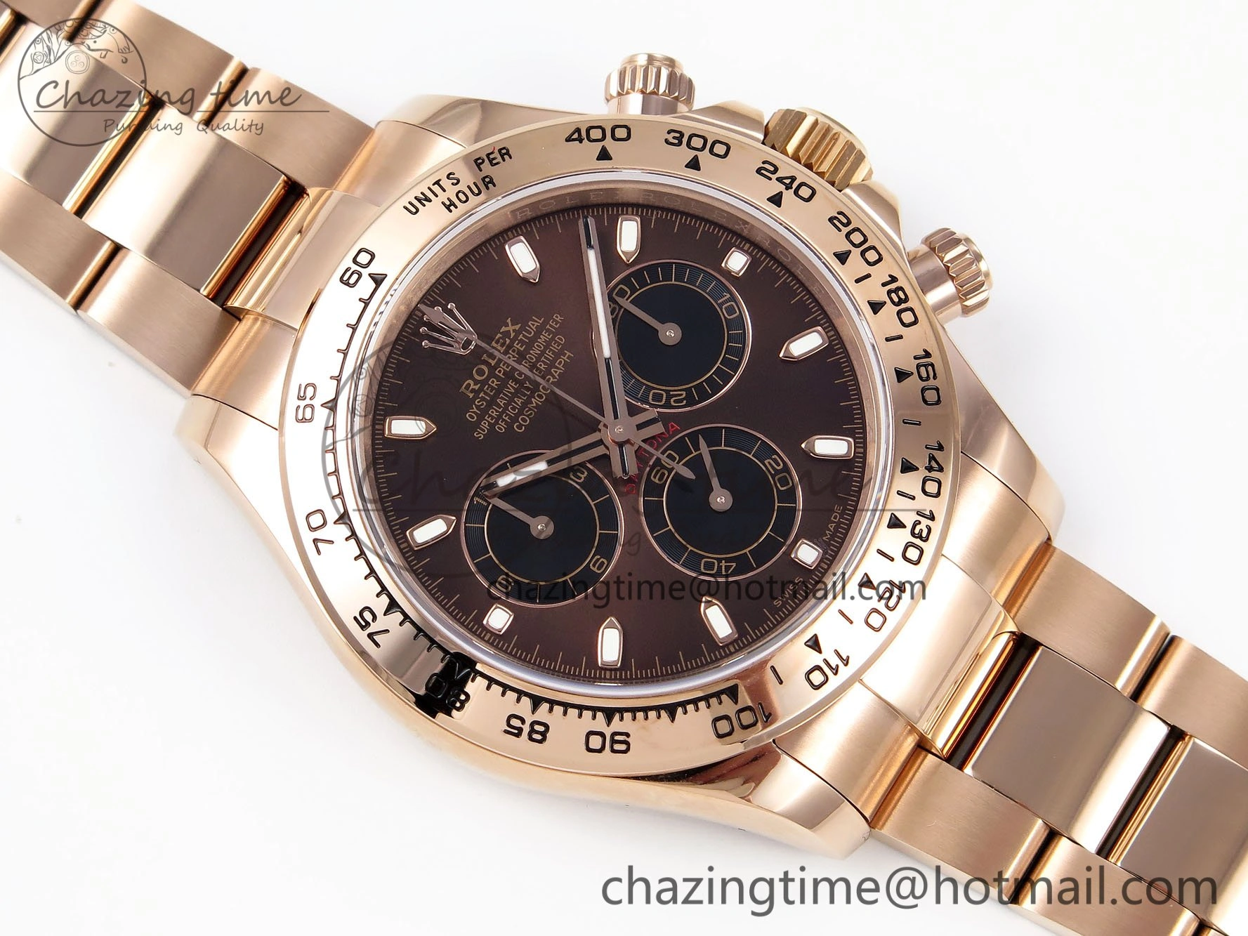 Daytona 116505 QF 1:1 Best Edition Brown Dial on RG Bracelet SH4130 V3 (Gain Weight)