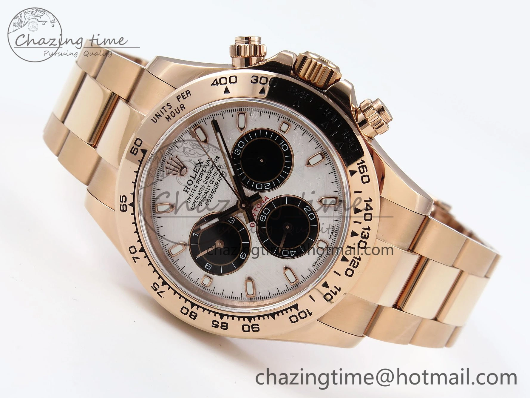 Daytona 116505 QF 1:1 Best Edition Meteorite Dial on RG Bracelet SH4130 V3 (Gain Weight)