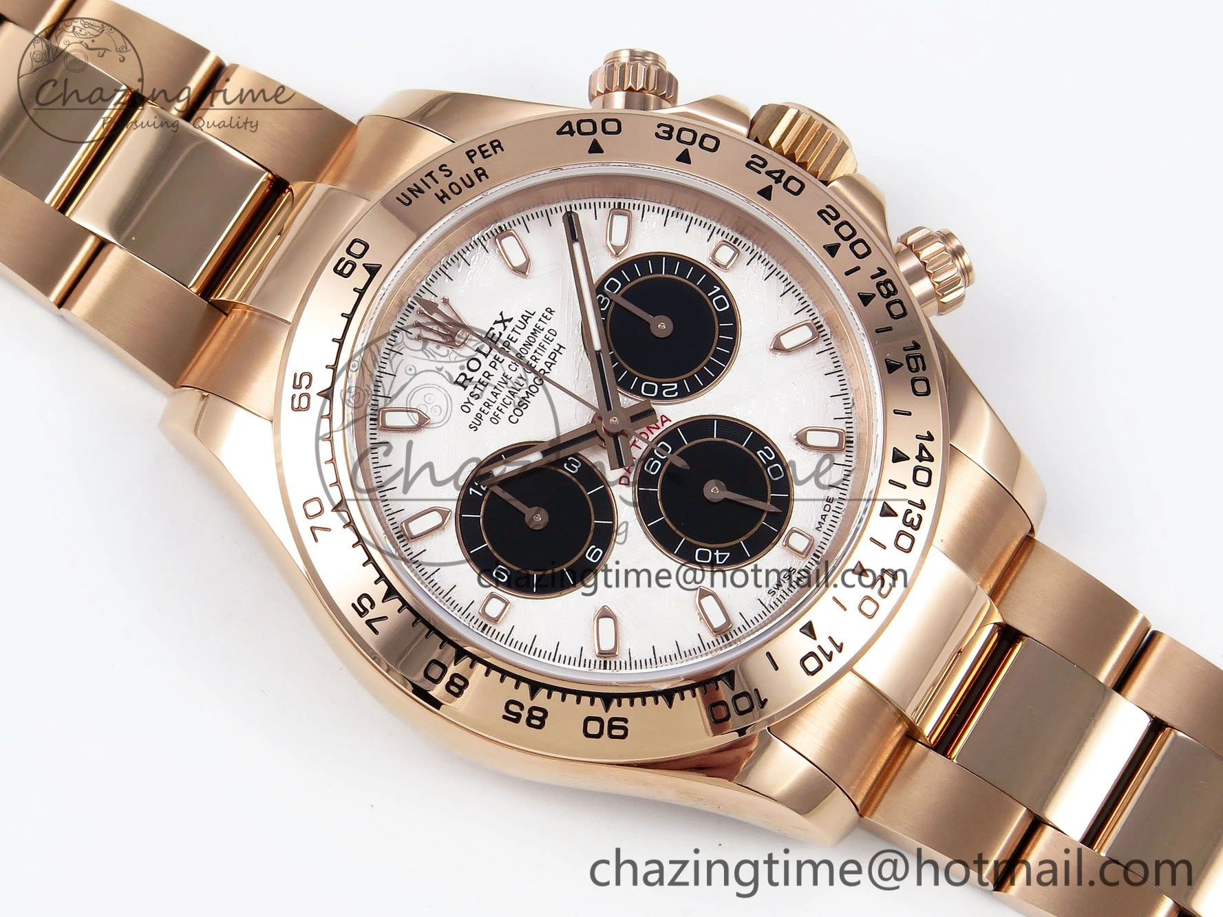 Daytona 116505 QF 1:1 Best Edition Meteorite Dial on RG Bracelet SH4130 V3 (Gain Weight)