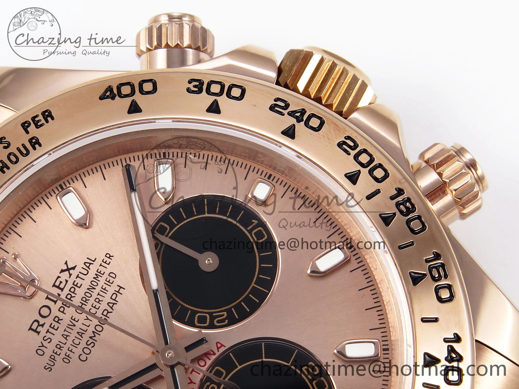 Daytona 116505 QF 1:1 Best Edition RG Black Dial on RG Bracelet SH4130 V3 (Gain Weight)