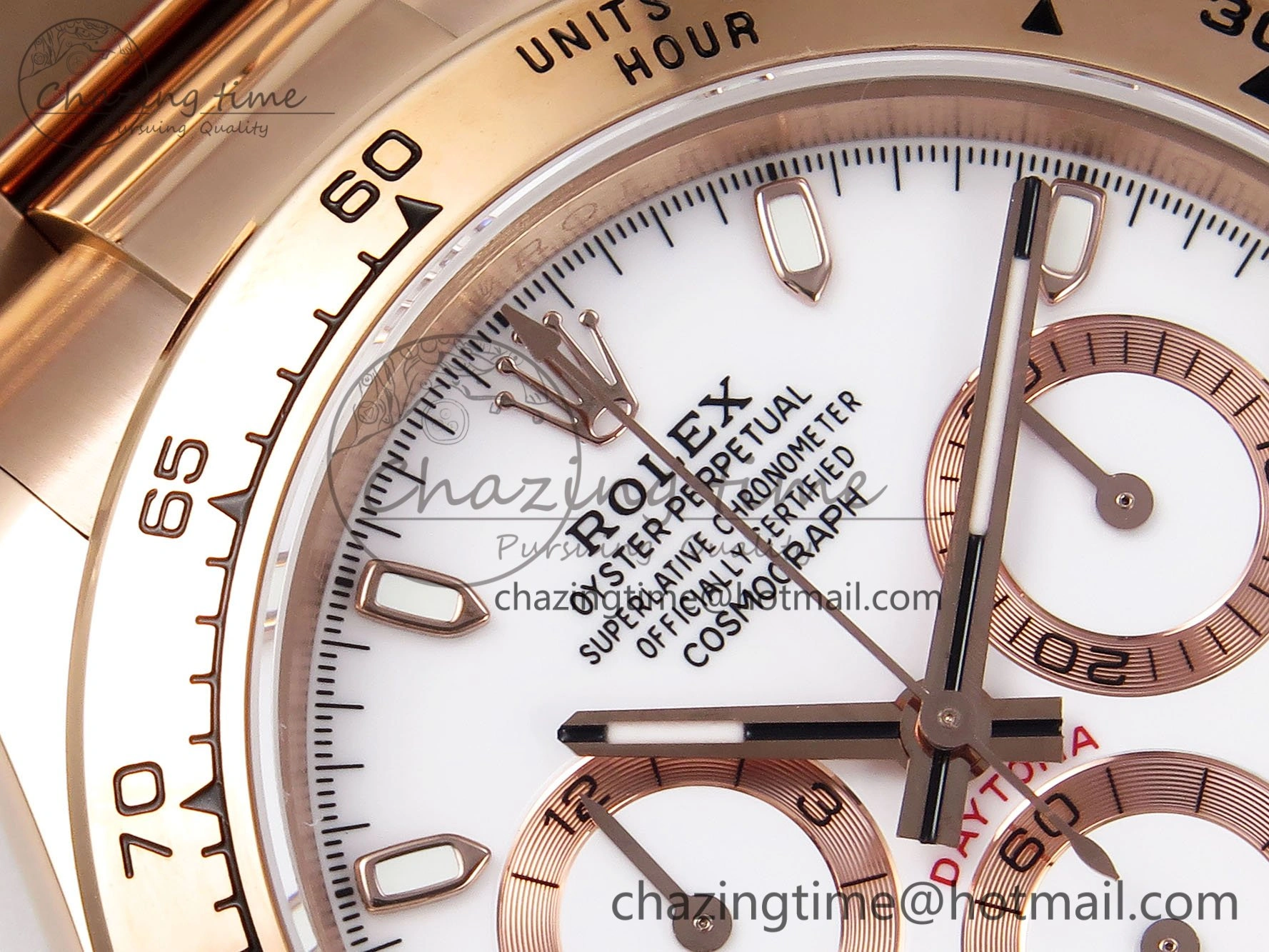 Daytona 116505 QF 1:1 Best Edition White Dial on RG Bracelet SH4130 V3 (Gain Weight)