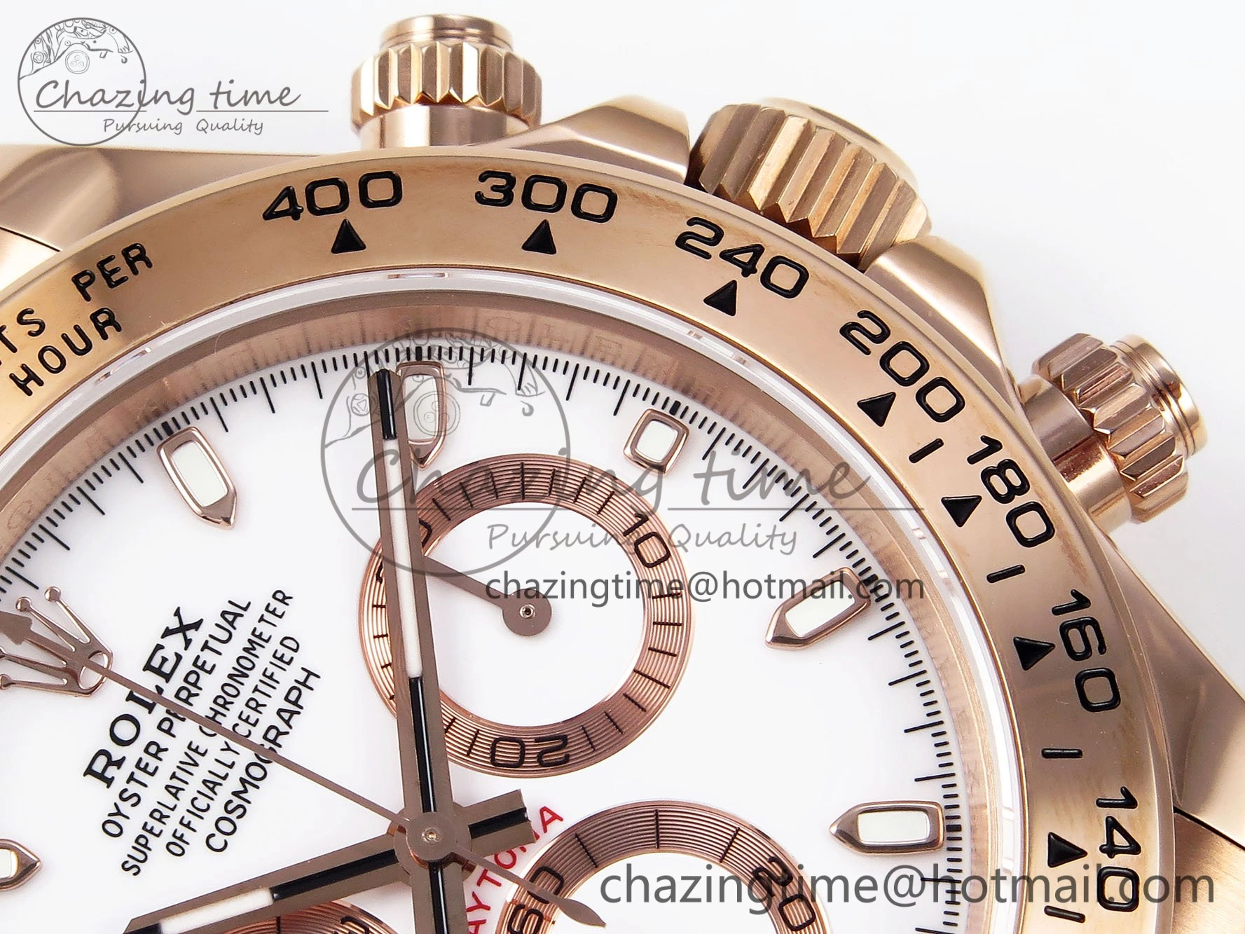Daytona 116505 QF 1:1 Best Edition White Dial on RG Bracelet SH4130 V3 (Gain Weight)