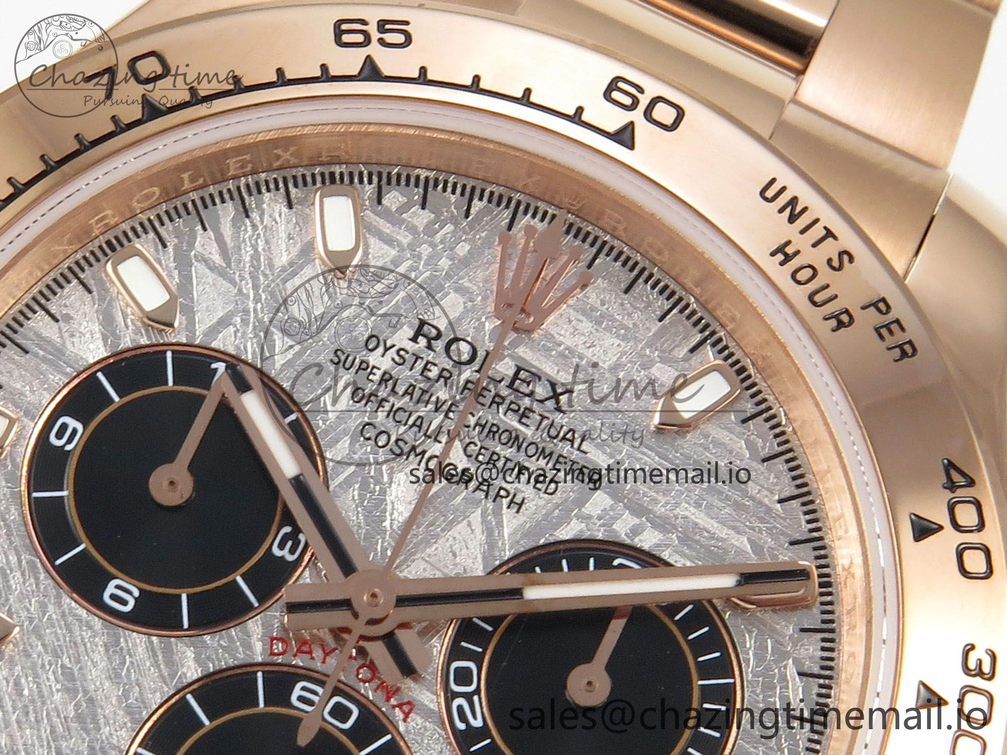 Daytona 116505 RG 3CF 1:1 Best Edition RG Bezel Meteorite Dial on RG Bracelet SH4130 V2(Mod Version)