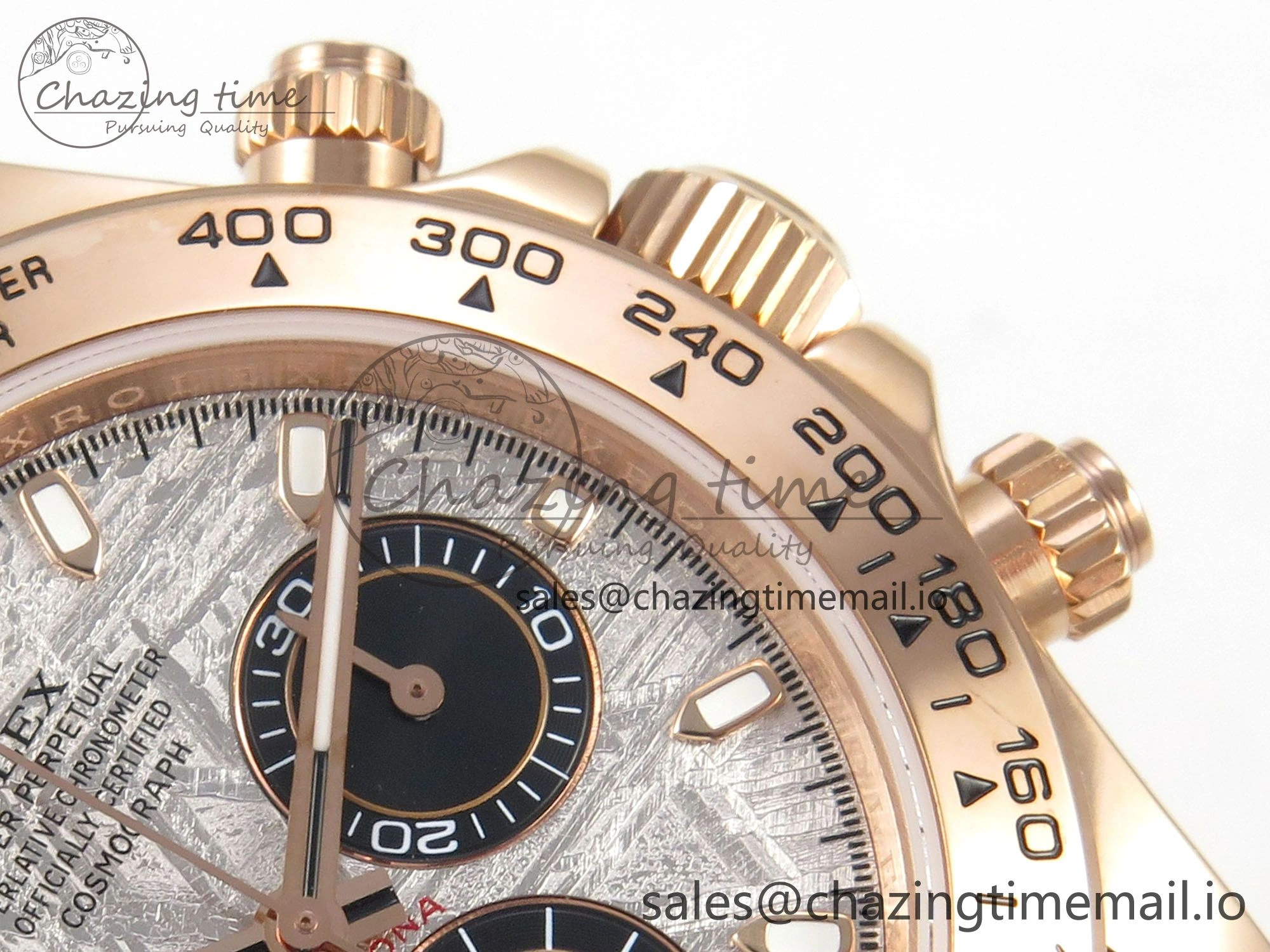 Daytona 116505 RG 3CF 1:1 Best Edition RG Bezel Meteorite Dial on RG Bracelet SH4130 V2(Mod Version)