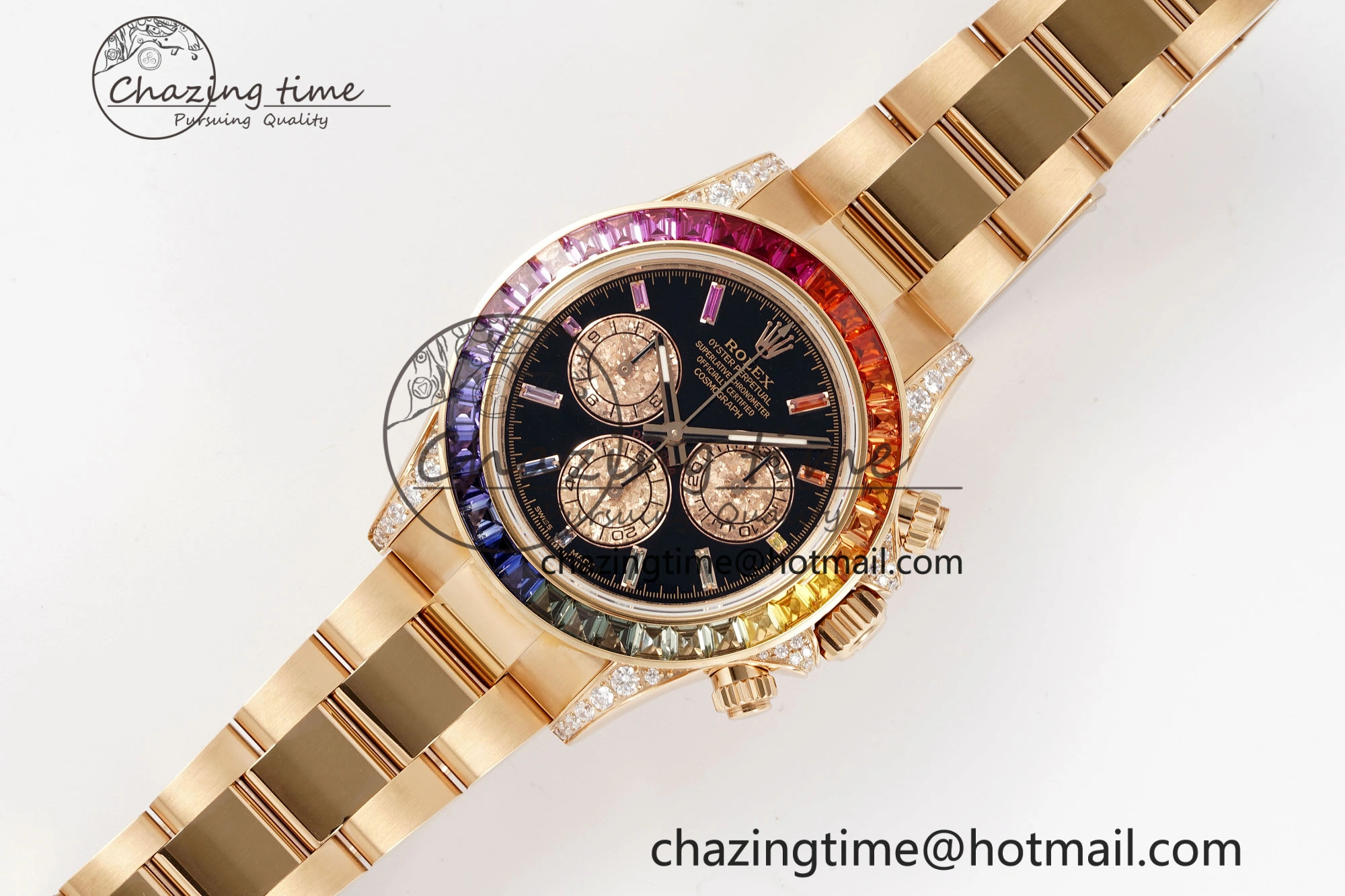 Daytona 116505 Rainbow IPK Best Edition Black RG Dial on RG Bracelet SA4130