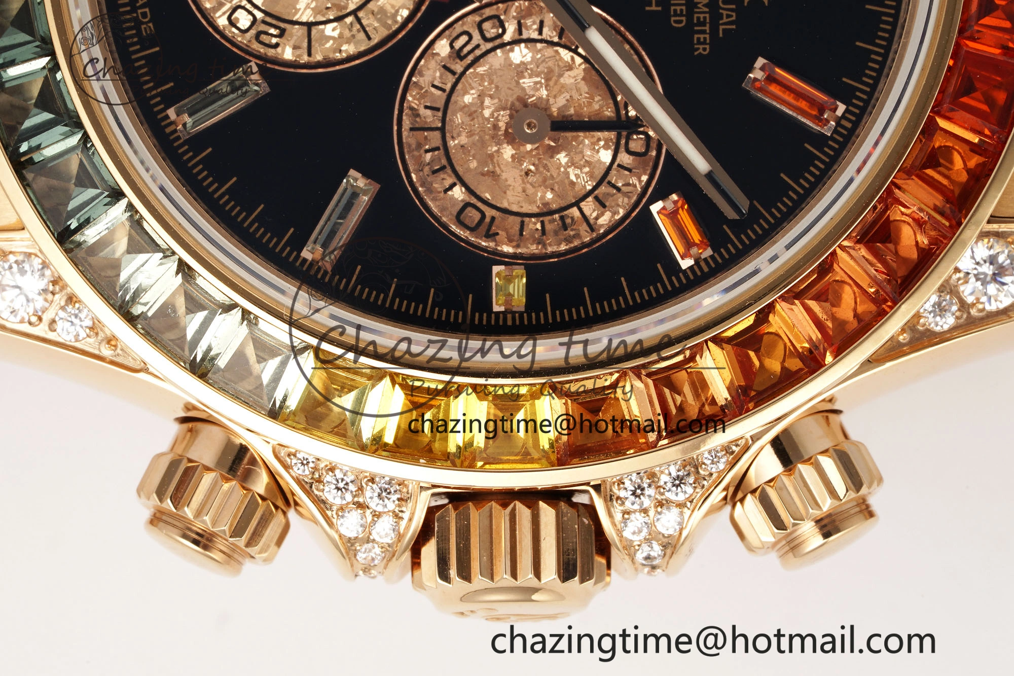 Daytona 116505 Rainbow IPK Best Edition Black RG Dial on RG Bracelet SA4130