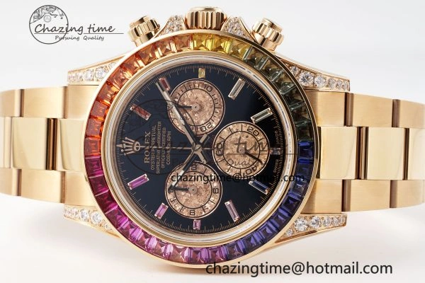 Daytona 116505 Rainbow IPK Best Edition Black RG Dial on RG Bracelet SA4130