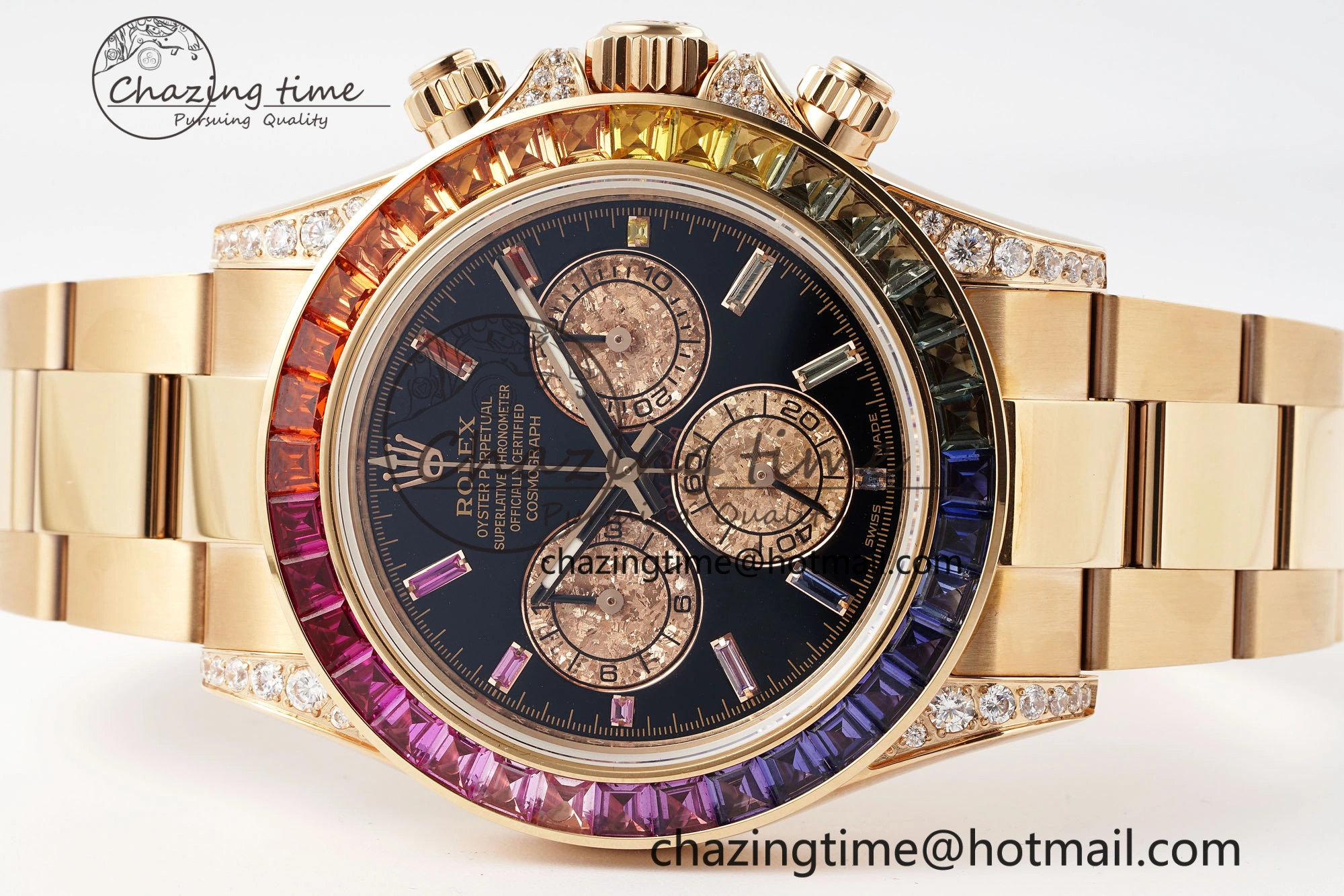 Daytona 116505 Rainbow IPK Best Edition Black RG Dial on RG Bracelet SA4130