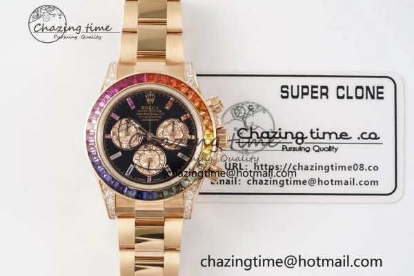 Daytona 116505 Rainbow IPK Best Edition Black RG Dial on RG Bracelet SA4130
