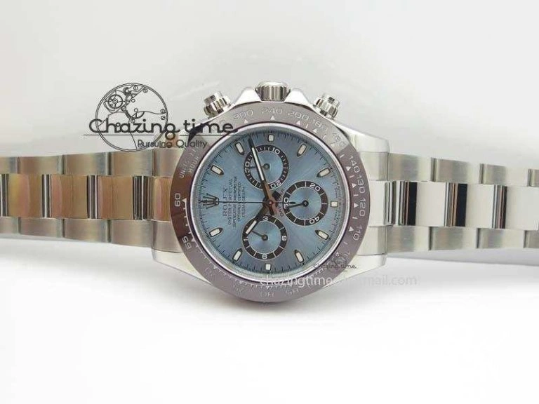 Daytona 116506 1:1 Noob Best Edition Brown Ceramic Bezel Ice Blue Dial On SS Bracelet A7750