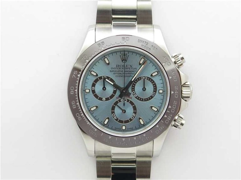 Daytona 116506 1:1 Noob Best Edition Brown Ceramic Bezel Ice Blue Dial On SS Bracelet A7750