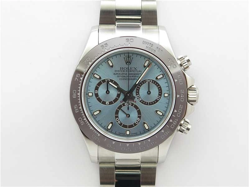 Daytona 116506 1:1 Noob Best Edition Brown Ceramic Bezel Ice Blue Dial On SS Bracelet A7750