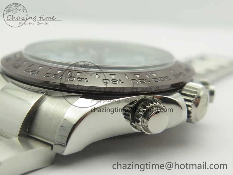 Daytona 116506 ARF 1:1 Best Edition 904L SS Case and Bracelet Ice Blue Dial Lume Markers A4130 Super Clone V2