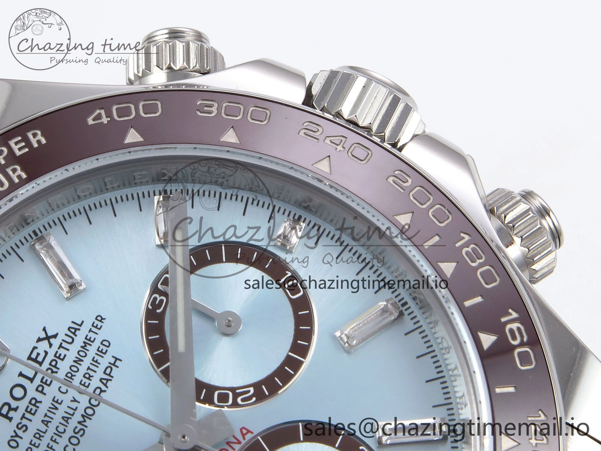 Daytona 116506 AR+SF 1:1 Best Edition Ice Blue Brown Dial Crystal Markers on SS Bracelet SH4131