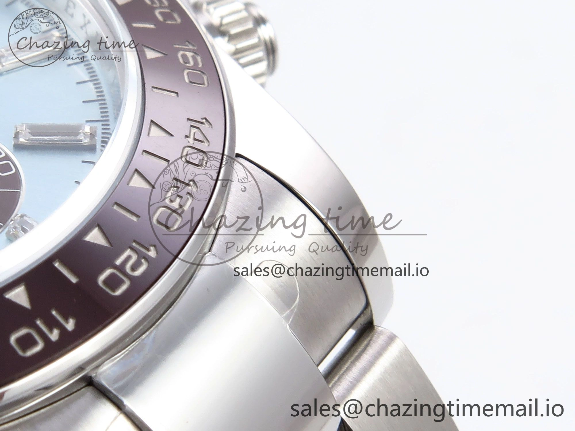 Daytona 116506 AR+SF 1:1 Best Edition Ice Blue Brown Dial Crystal Markers on SS Bracelet SH4131