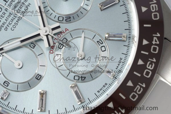 Daytona 116506 Brown Ceramic BTF 1:1 Best Edition Ice Blue Dial Crystal Marker on SS Bracelet SA4130 V2