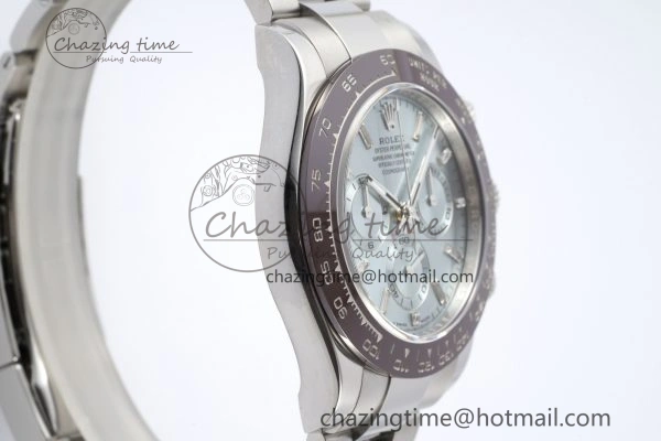 Daytona 116506 Brown Ceramic BTF 1:1 Best Edition Ice Blue Dial Crystal Marker on SS Bracelet SA4130 V2