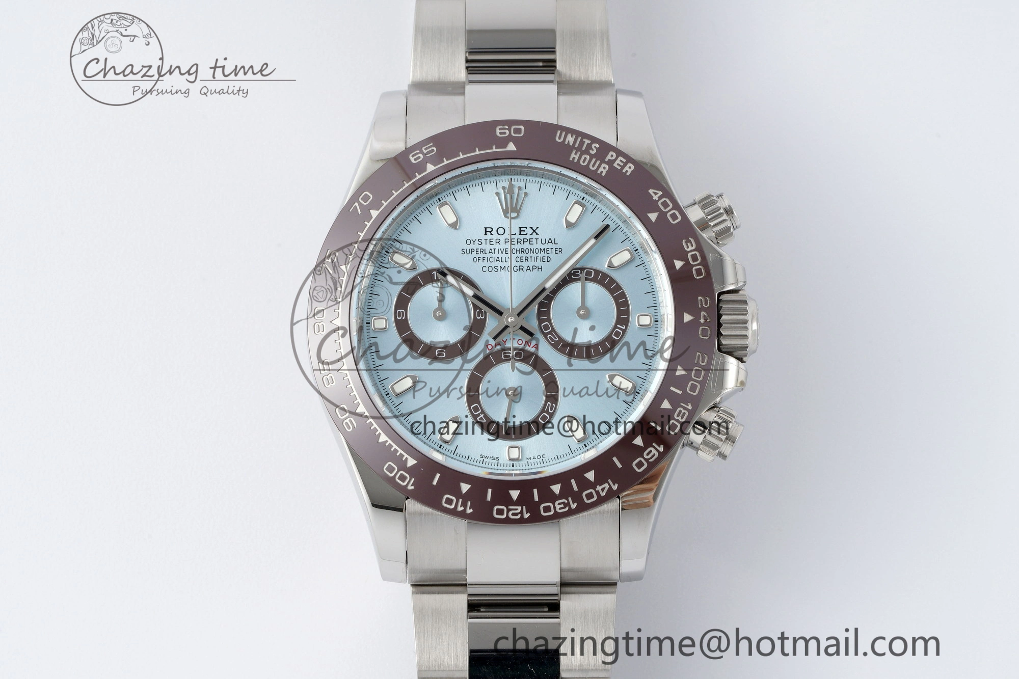 Daytona 116506 Brown Ceramic BTF 1:1 Best Edition Ice Blue Dial on SS Bracelet SA4130 V2