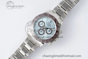 Daytona 116506 Brown Ceramic BTF 1:1 Best Edition Ice Blue Dial on SS Bracelet SA4130 V2