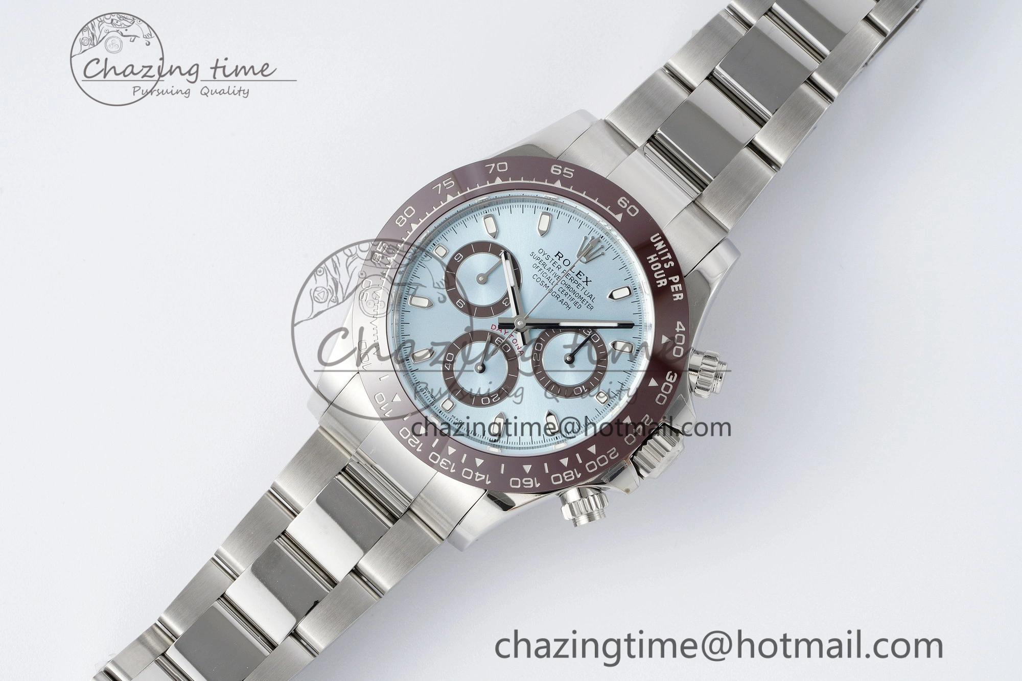 Daytona 116506 Brown Ceramic BTF 1:1 Best Edition Ice Blue Dial on SS Bracelet SA4130 V2