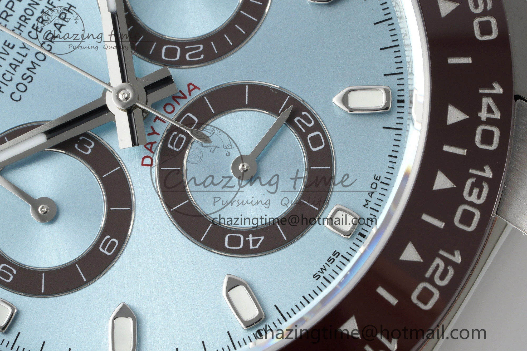 Daytona 116506 Brown Ceramic BTF 1:1 Best Edition Ice Blue Dial on SS Bracelet SA4130 V2