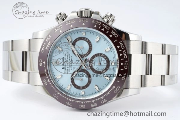 Daytona 116506 Brown Ceramic BTF 1:1 Best Edition Ice Blue Dial on SS Bracelet SA4130 V2