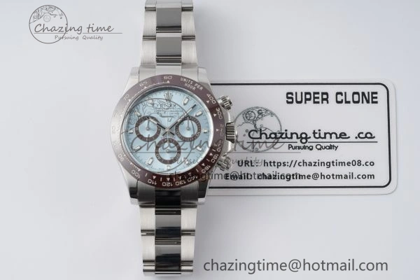 Daytona 116506 Brown Ceramic BTF 1:1 Best Edition Ice Blue Dial on SS Bracelet SA4130 V2