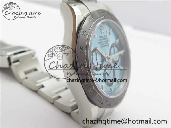 Daytona 116506 Brown Ceramic Bezel Noob 1:1 Best Edition 904L SS Case and Bracelet Ice Blue Dial SA4130 V2