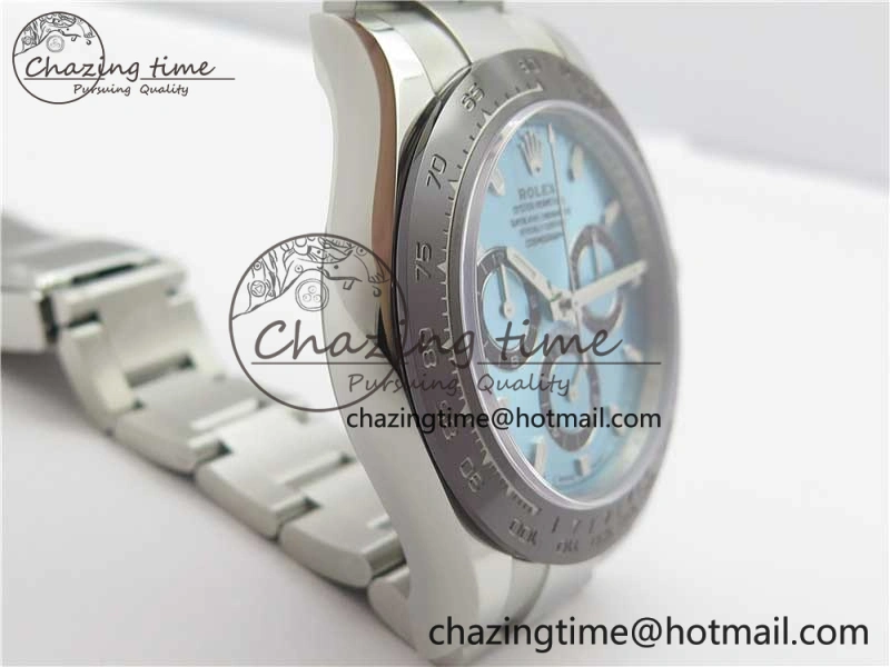 Daytona 116506 Brown Ceramic Bezel Noob 1:1 Best Edition 904L SS Case and Bracelet Ice Blue Dial SA4130 V2