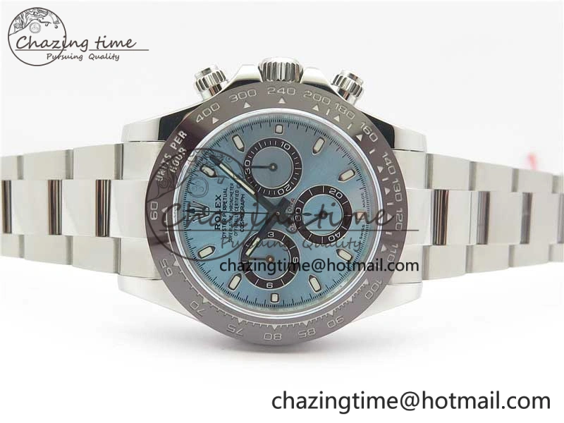 Daytona 116506 Brown Ceramic Bezel Noob 1:1 Best Edition 904L SS Case and Bracelet Ice Blue Dial SA4130 V2