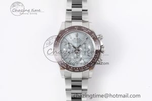 Daytona 116506 Brown Ceramic KING 1:1 Best Edition Ice Blue Dial Crystal Marker on SS Bracelet SH4130