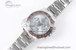 Daytona 116506 Brown Ceramic KING 1:1 Best Edition Ice Blue Dial Crystal Marker on SS Bracelet SH4130