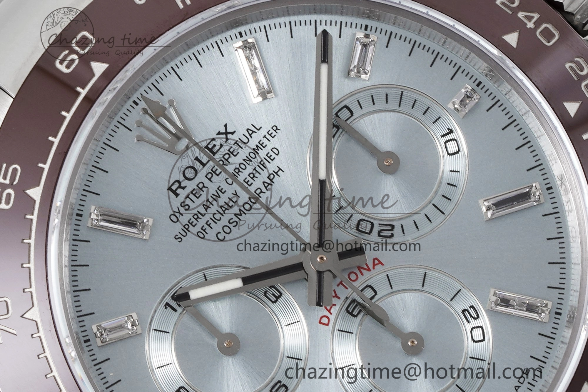 Daytona 116506 Brown Ceramic KING 1:1 Best Edition Ice Blue Dial Crystal Marker on SS Bracelet SH4130