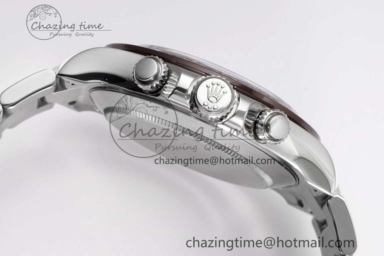 Daytona 116506 Brown Ceramic KING 1:1 Best Edition Ice Blue Dial Crystal Marker on SS Bracelet SH4130