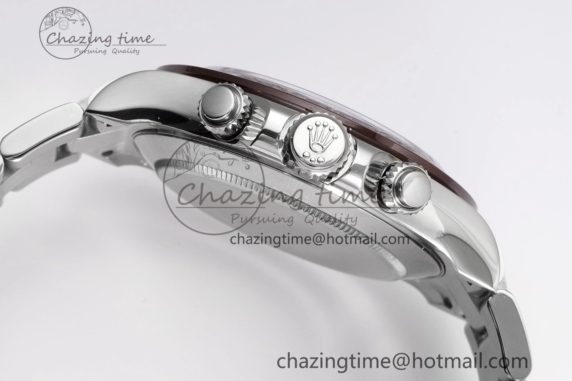 Daytona 116506 Brown Ceramic KING 1:1 Best Edition Ice Blue Dial Crystal Marker on SS Bracelet SH4130