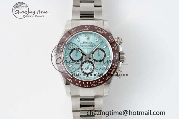Daytona 116506 Brown Ceramic QF 1:1 Best Edition Ice Blue Dial on SS Bracelet SA4130