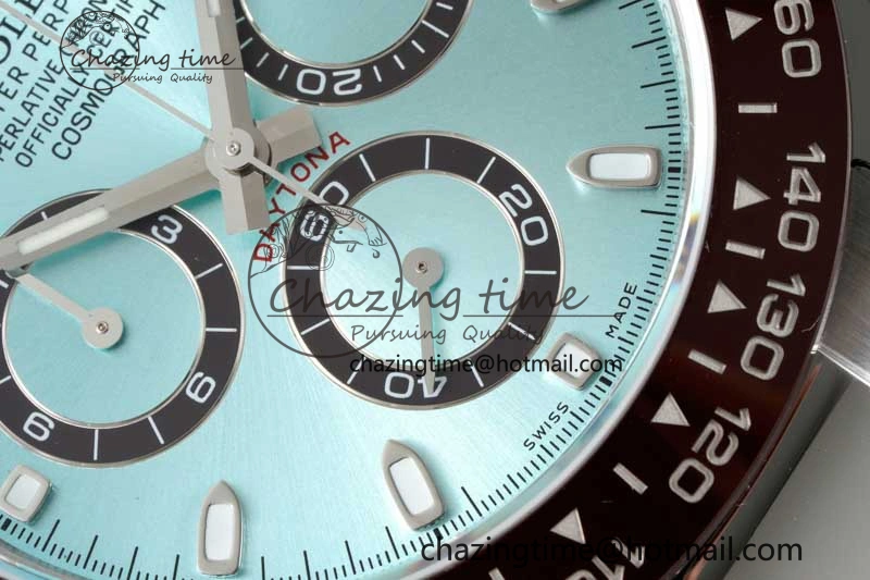 Daytona 116506 Brown Ceramic QF 1:1 Best Edition Ice Blue Dial on SS Bracelet SA4130