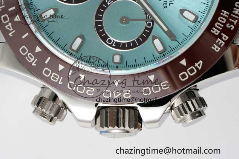 Daytona 116506 Brown Ceramic QF 1:1 Best Edition Ice Blue Dial on SS Bracelet SA4130