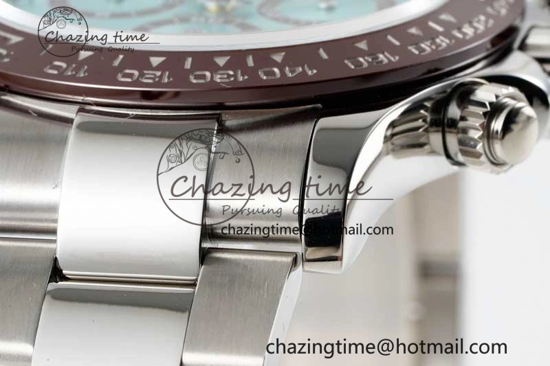 Daytona 116506 Brown Ceramic QF 1:1 Best Edition Ice Blue Dial on SS Bracelet SA4130