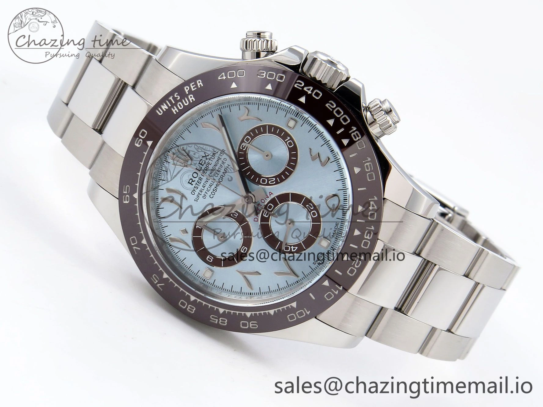 Daytona 116506 Clean 1:1 Best Edition Ice Blue Dial Arabic Markers on SS Bracelet SA4130 V2