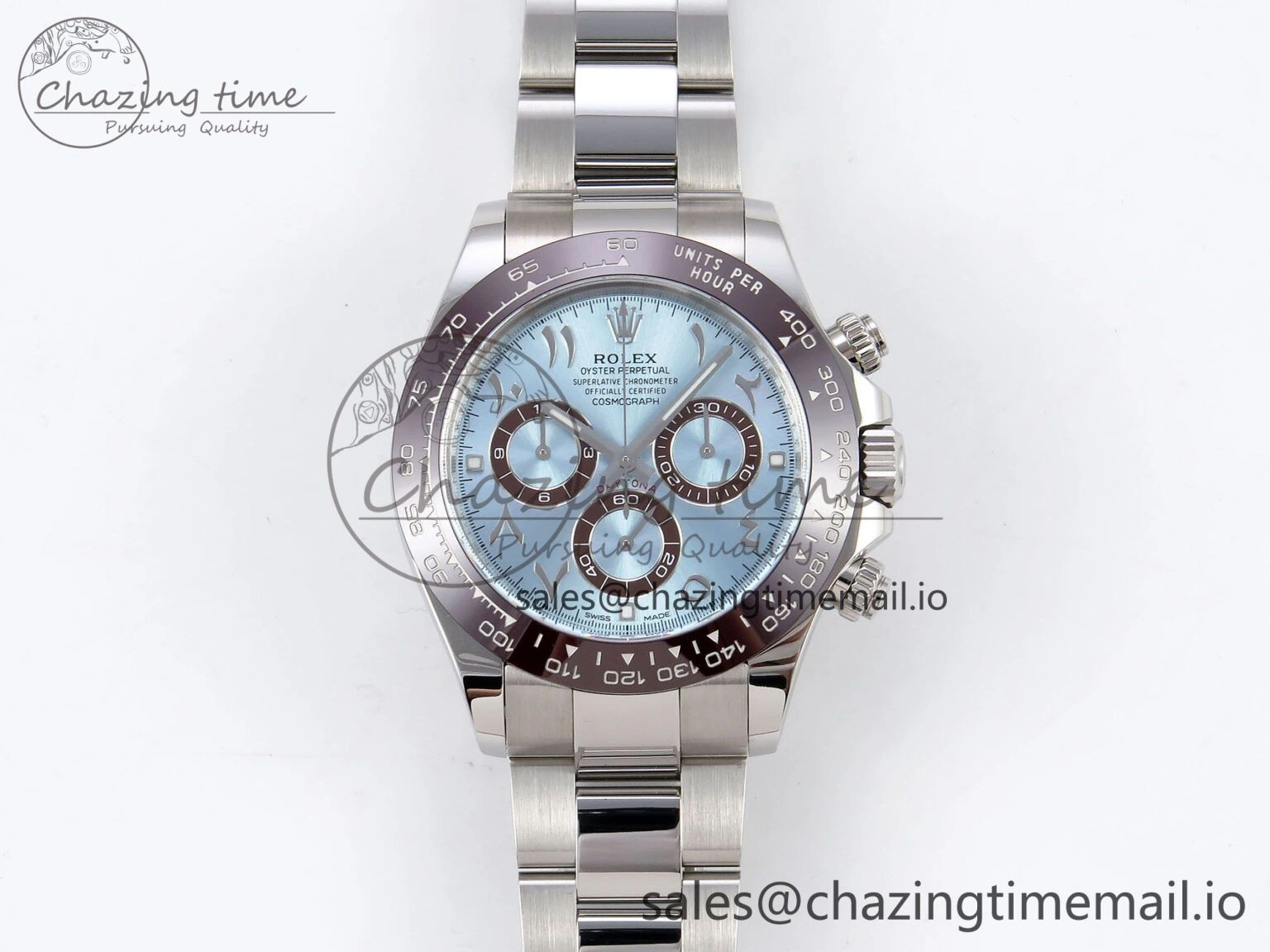 Daytona 116506 Clean 1:1 Best Edition Ice Blue Dial Arabic Markers on SS Bracelet SA4130 V2