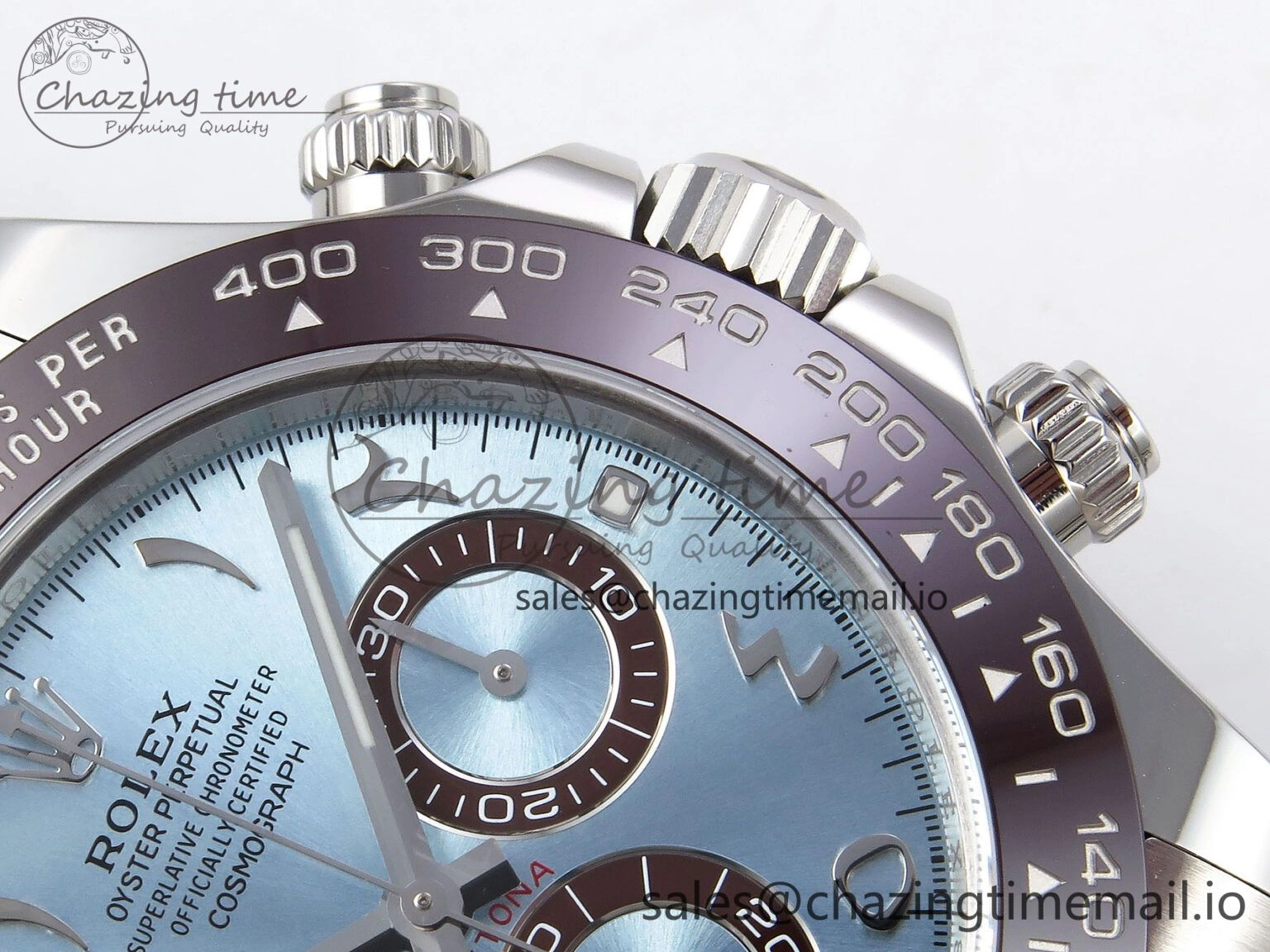 Daytona 116506 Clean 1:1 Best Edition Ice Blue Dial Arabic Markers on SS Bracelet SA4130 V2